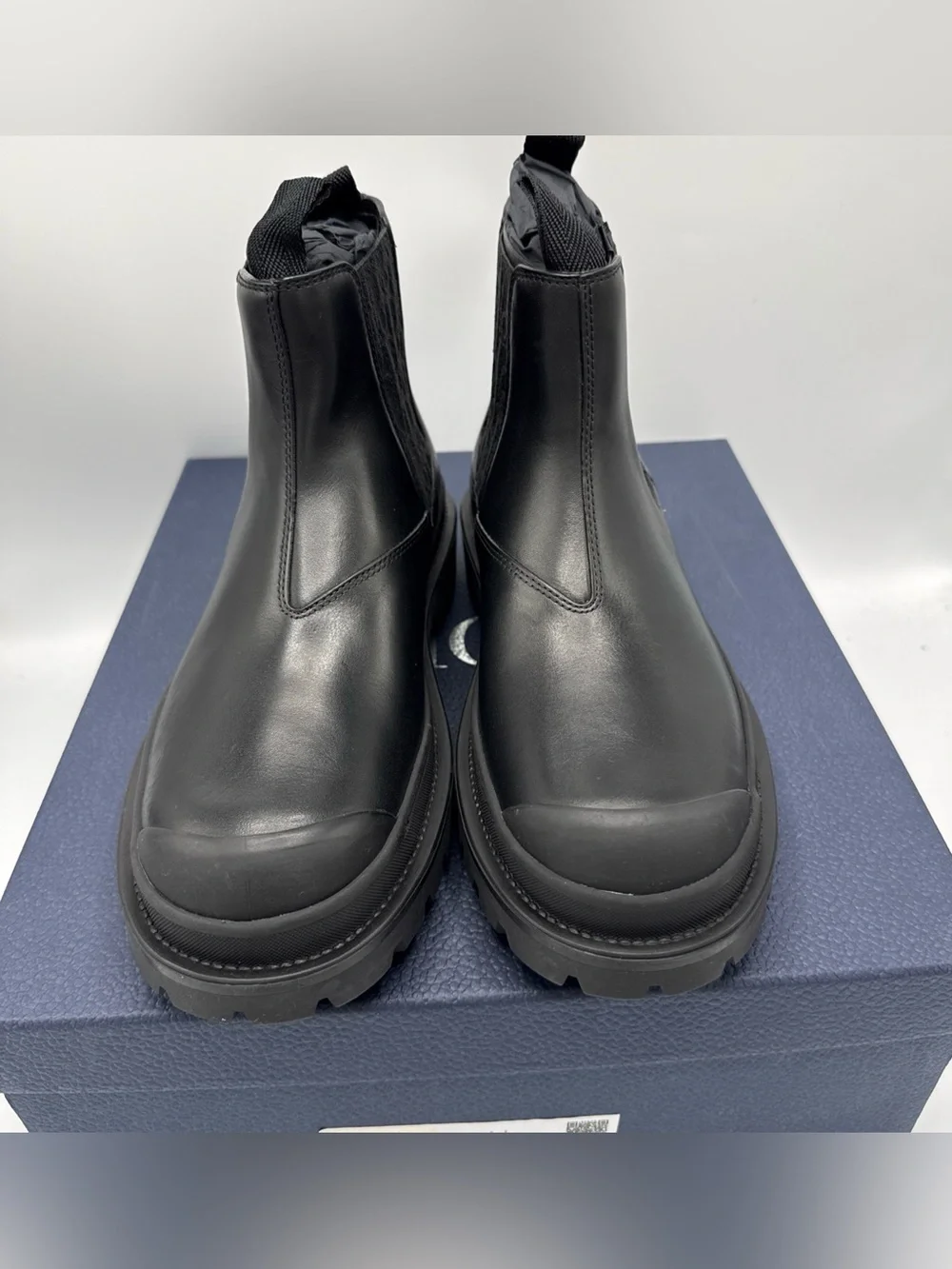 NWB Dior Explorer Chelsea Boot Black Black On Black  Dior Oblique Motif SIZE 40